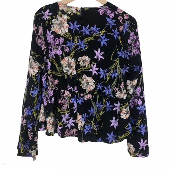 Jaase Cold Shoulder Floral Blouse Button Down - Picture 7 of 11